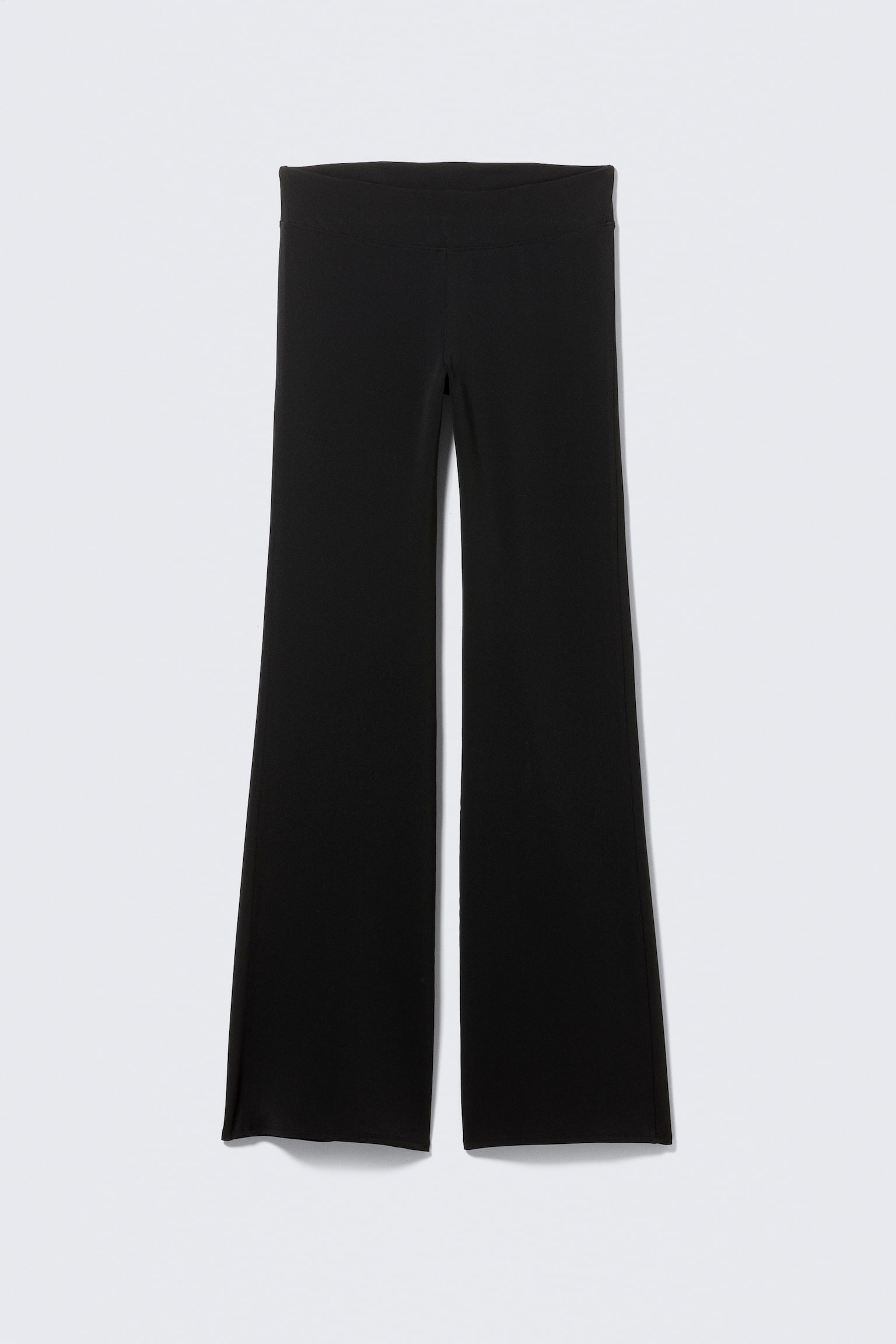 Dżersejowe spodnie Low Rise Bootcut - Czarny - 2