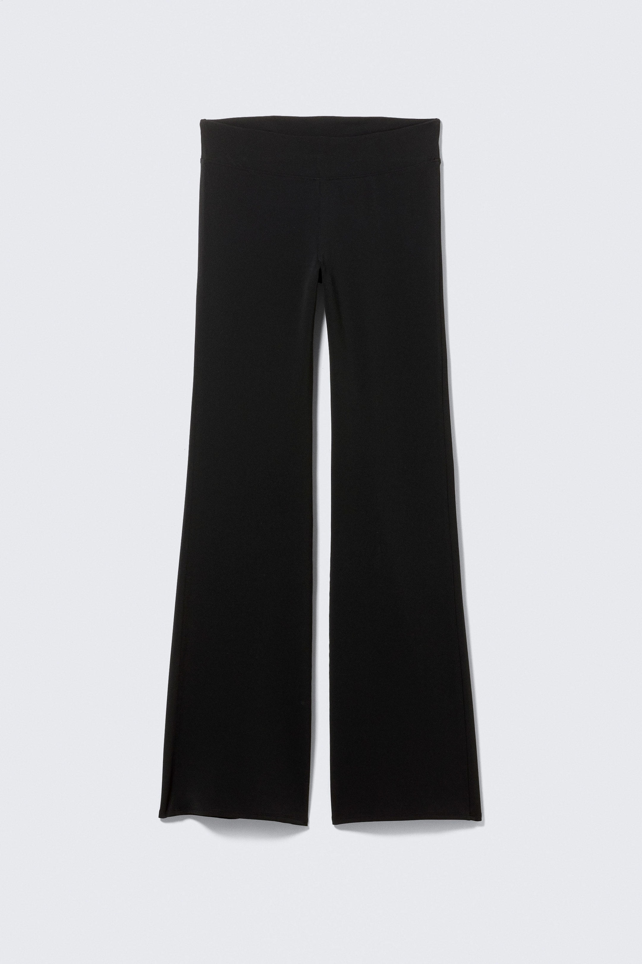 Black - Low Rise Bootcut Jersey Trousers - 4