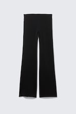 Black - Low Rise Bootcut Jersey Trousers - 4