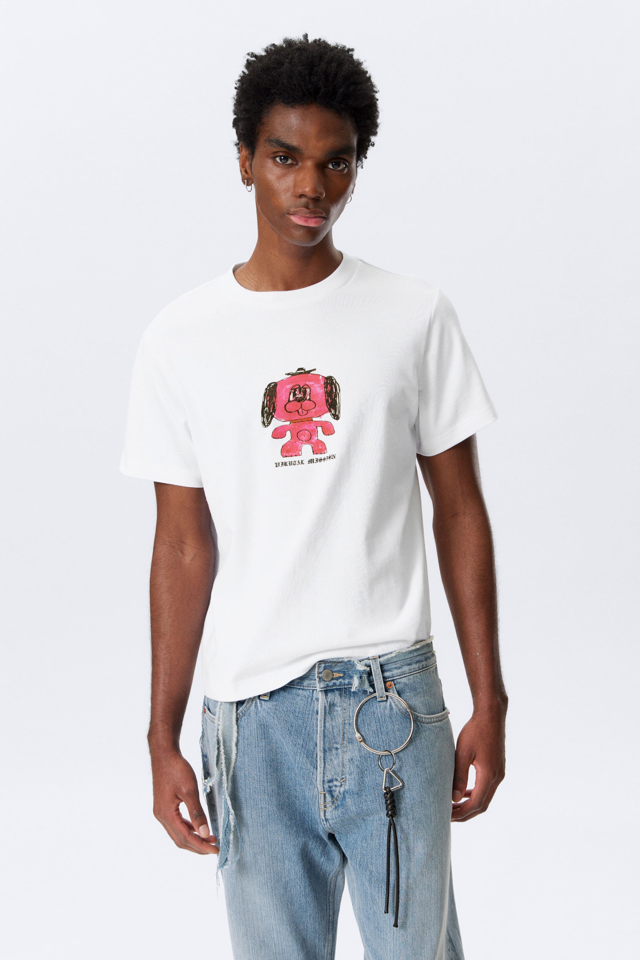 Weiß - Pink Puppy - Kastiges T-Shirt mit Grafikprint - 2