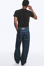Blue Rinse - Dunkelblau - Low Waist Loose Skewed Jeans - 3