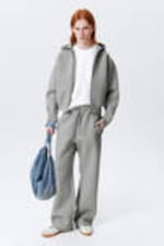 Grey Melange - Simon Scuba Zip Hoodie - 1