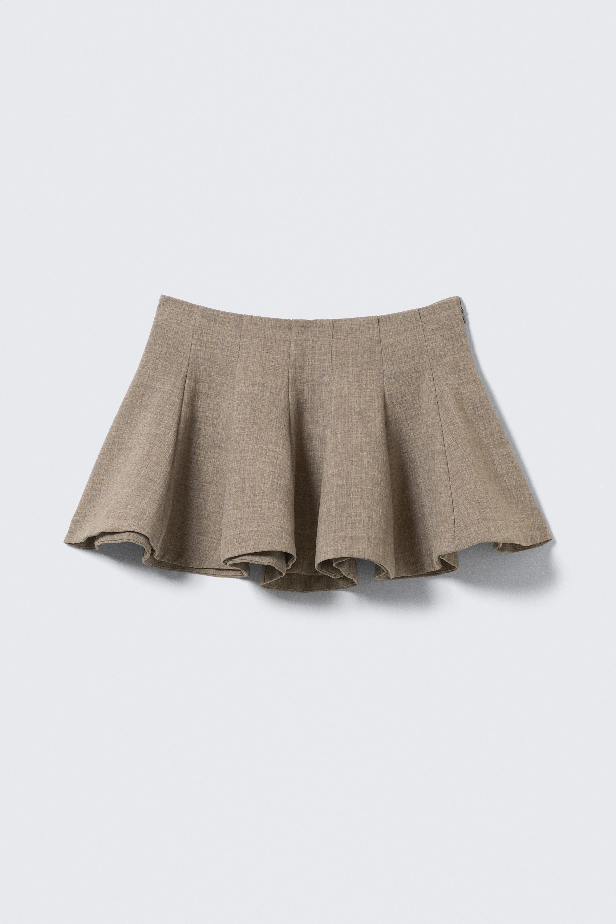 Beige - Mini-Tutu-Rock mit ausgestelltem Schnitt - 1