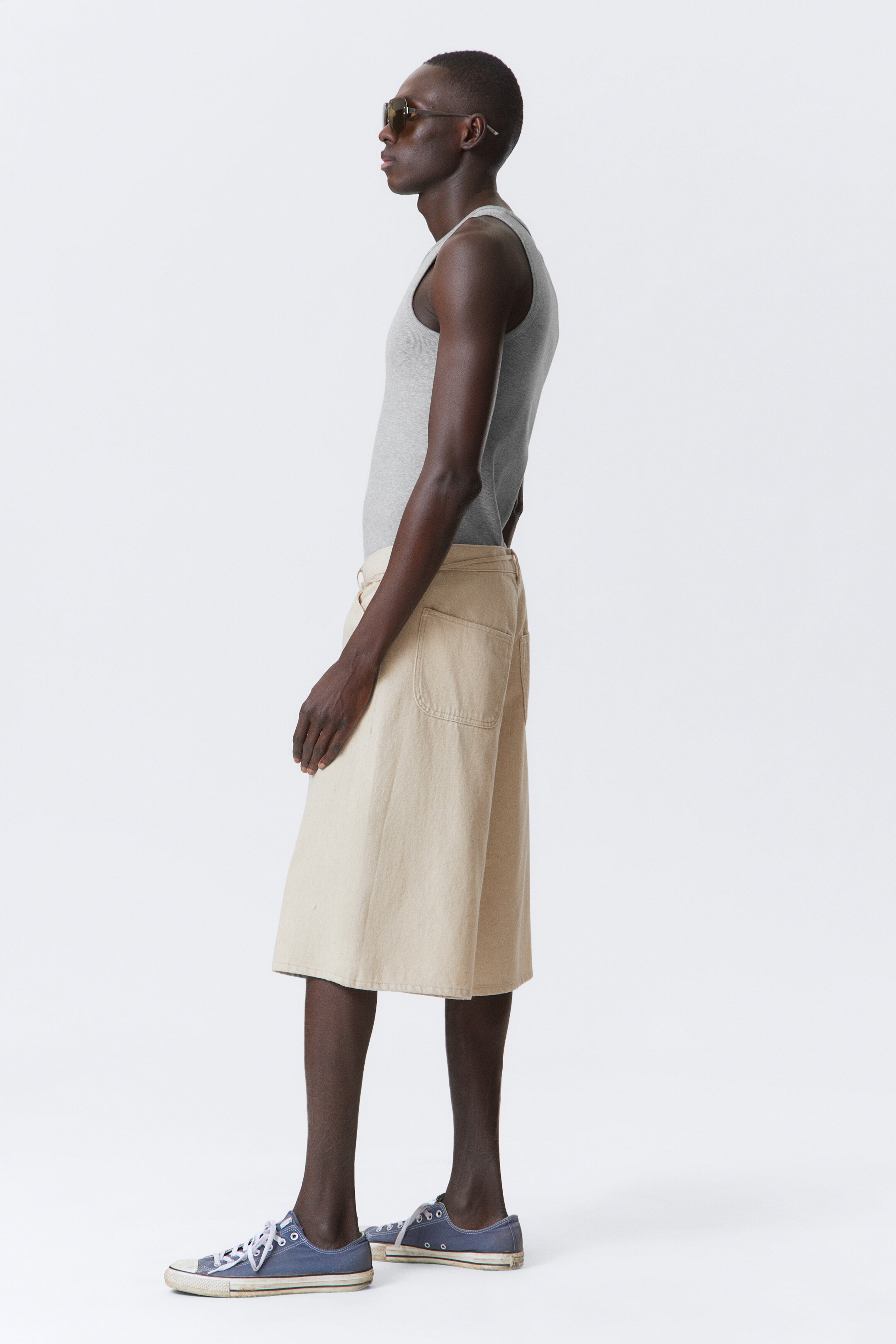 Agrandir l'image: Short ample en lin mélangé Astro Loose - Écru - HOMME | H&M FR 5
