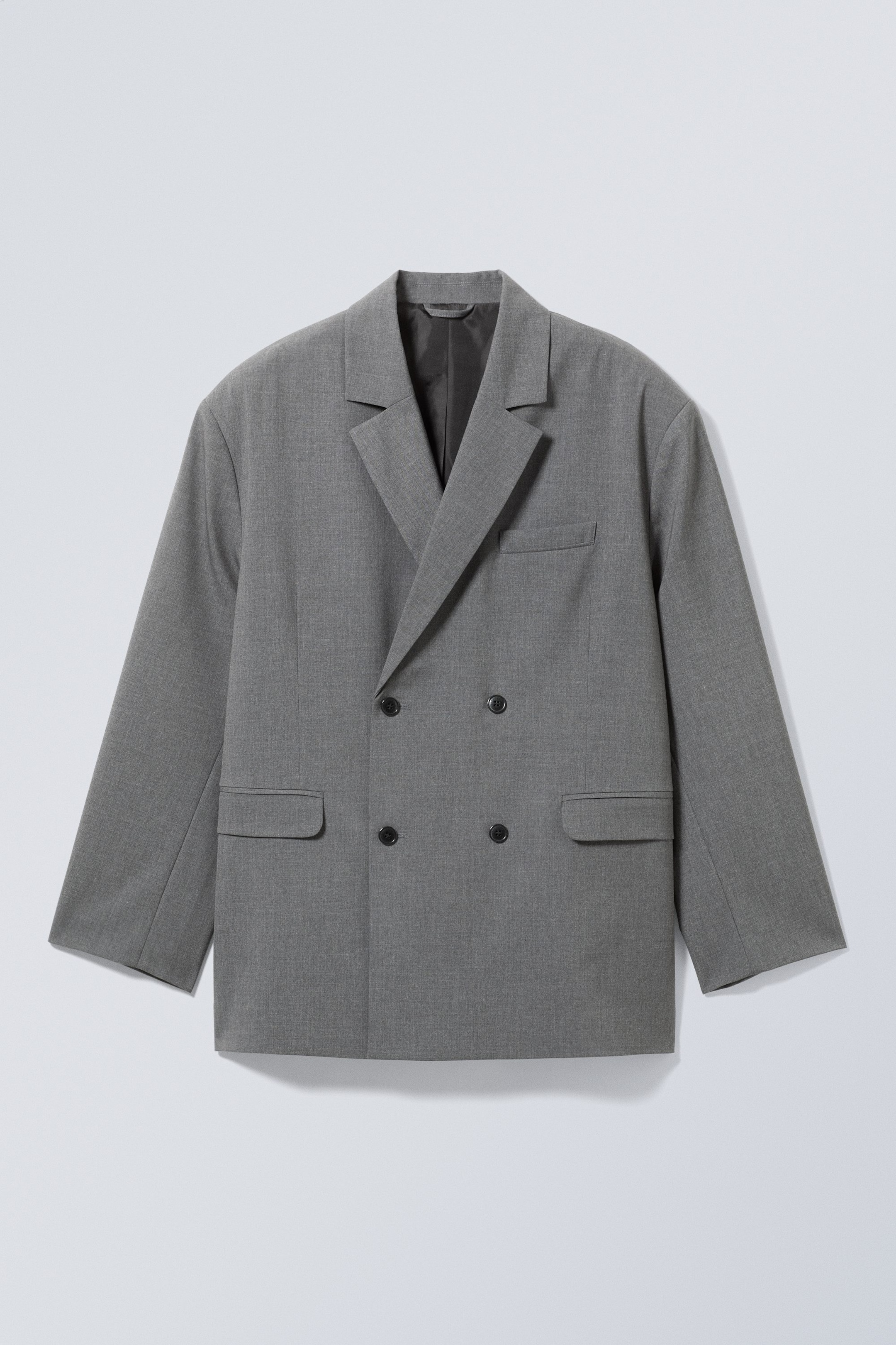 Grey Melange - Klas Melange Oversized Blazer - 0