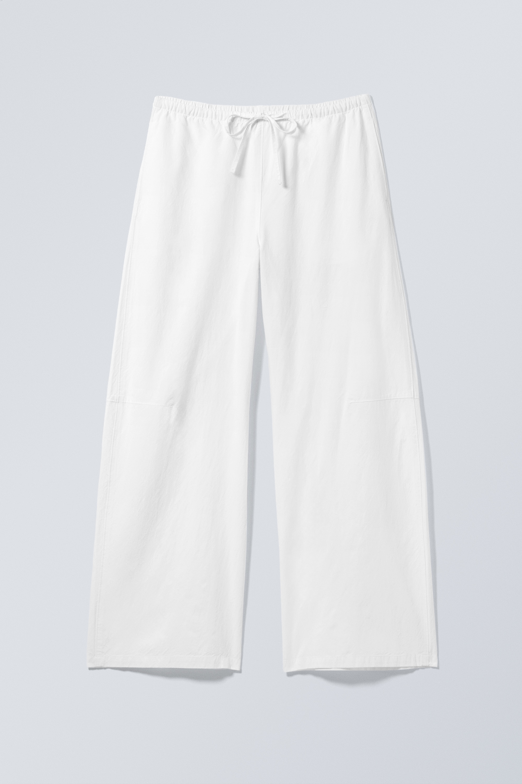 Loose Fit Low Waist Washed Trousers - White/Dark Grey