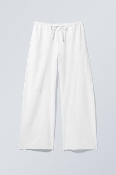 CYCLE White Mid Waist Slim Fit Skinny Cotton Stretch Trouser