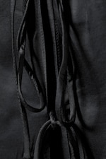 Dark Grey - Tie-Front Halterneck Top - 1