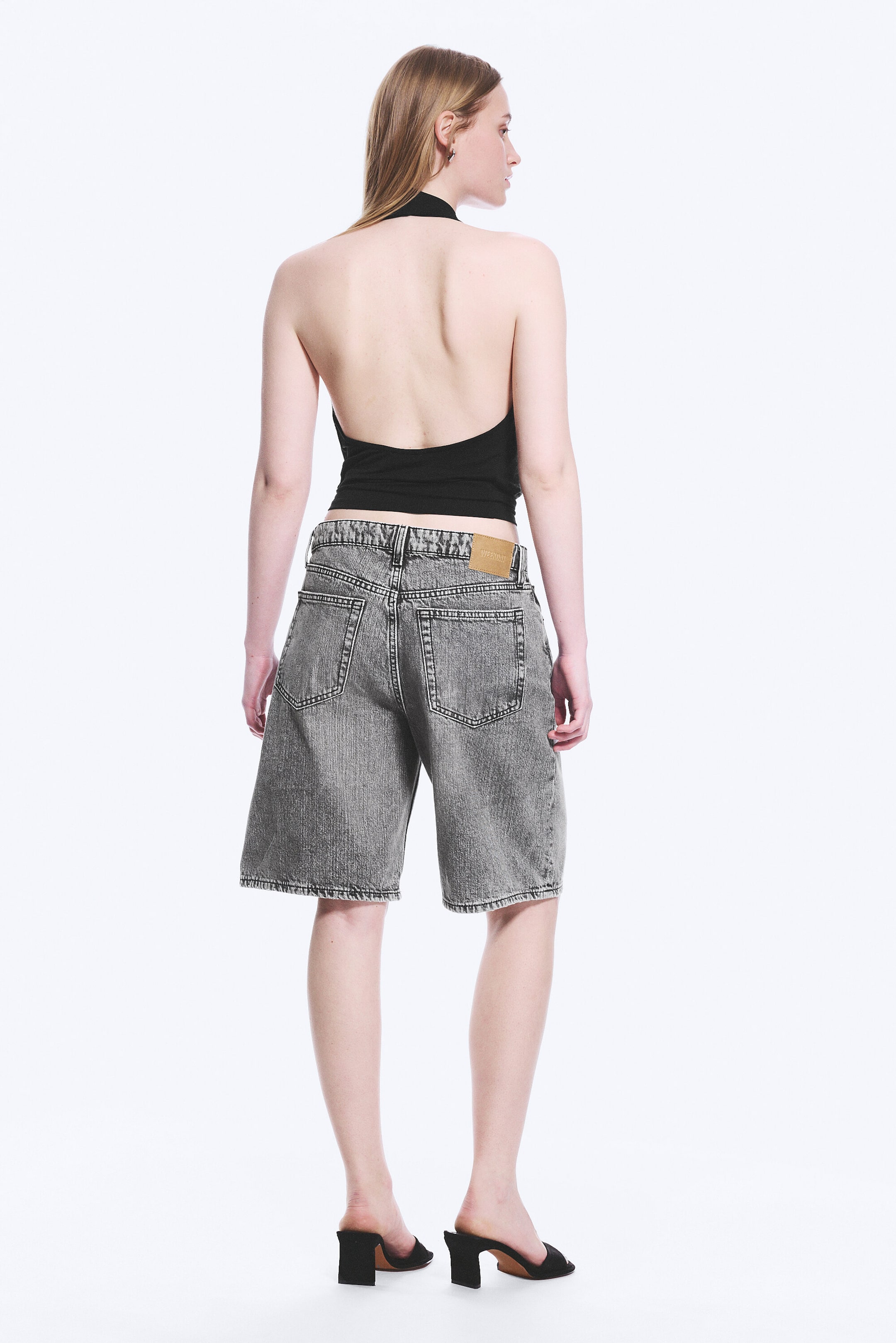 Schwarz - Ärmelloses Wasserfall-Top - 3