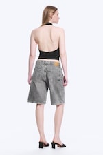 Schwarz - Ärmelloses Wasserfall-Top - 3