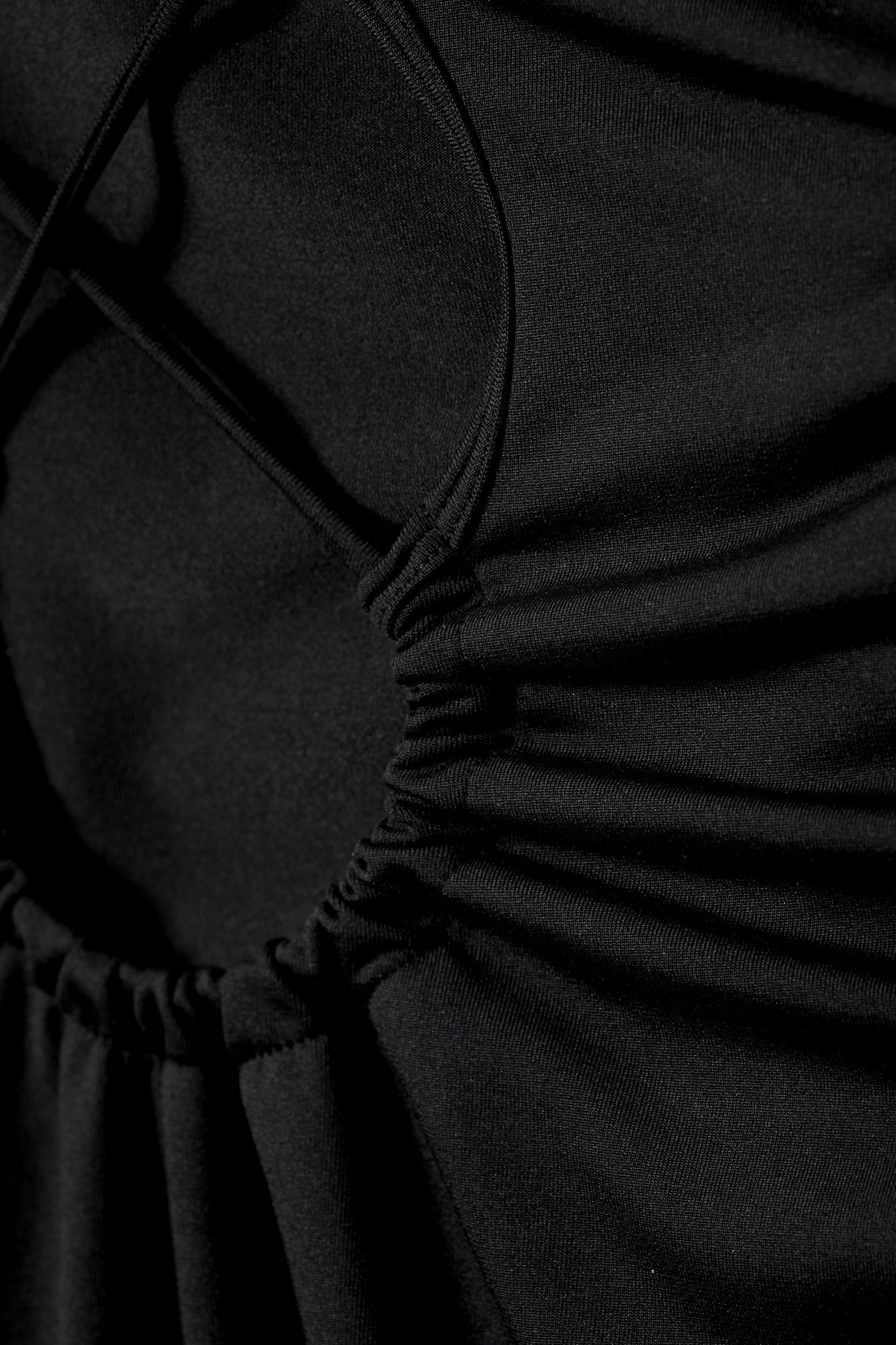 Black - Y2KOneShoulderJerseyDress - 2