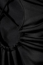 Black - Y2KOneShoulderJerseyDress - 2