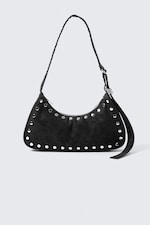 Black - Small Faux Leather Handbag - 3