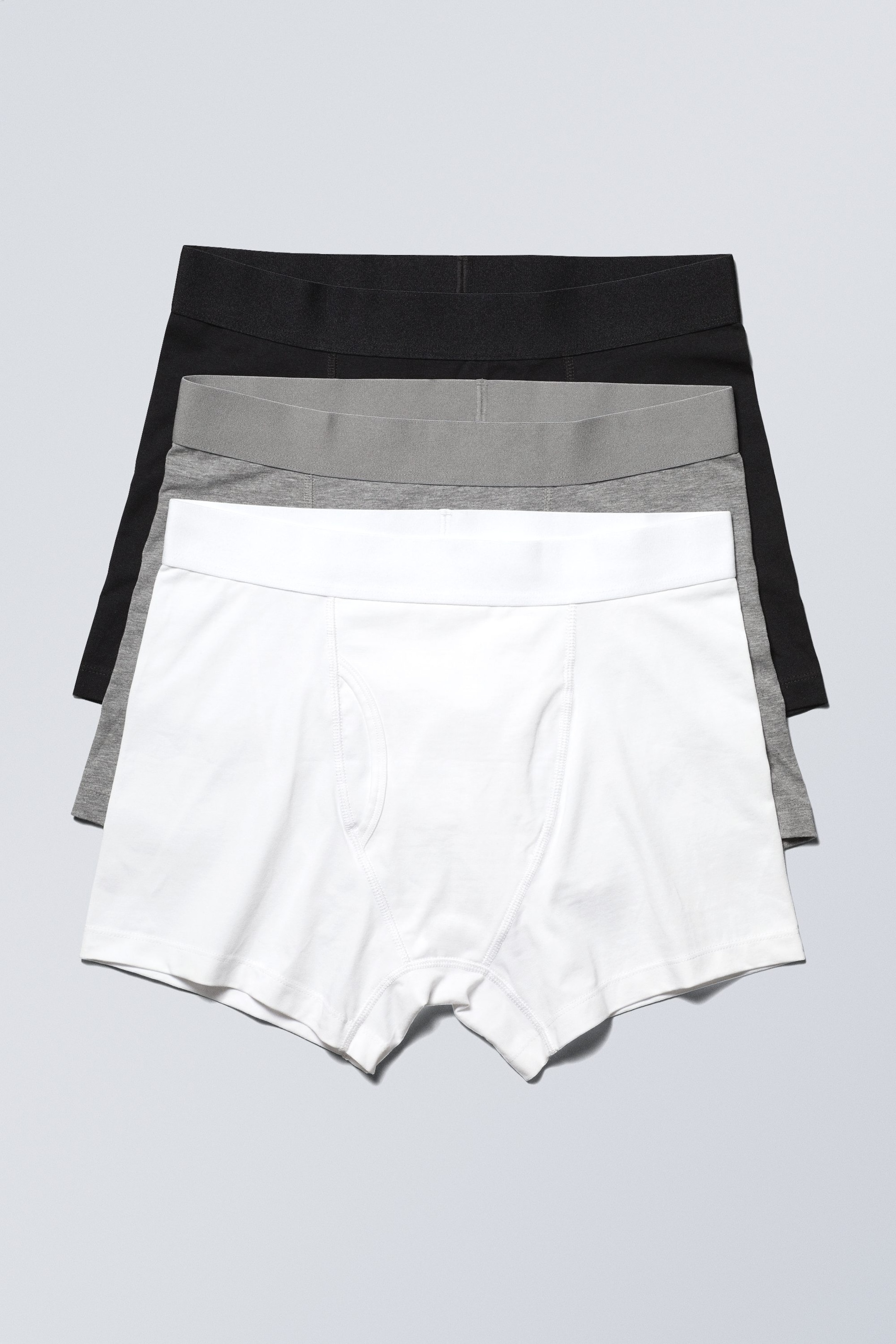 Grau - 3er-Pack Boxershorts