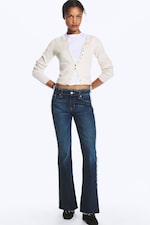 Summit Blue - Mørk blå - Katsumi lavt liv frynset utsvingte jeans - 2