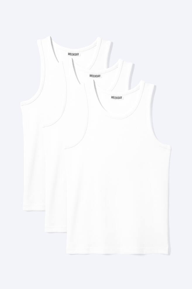 3-Pack Classic Tank Top - White/Black - 1