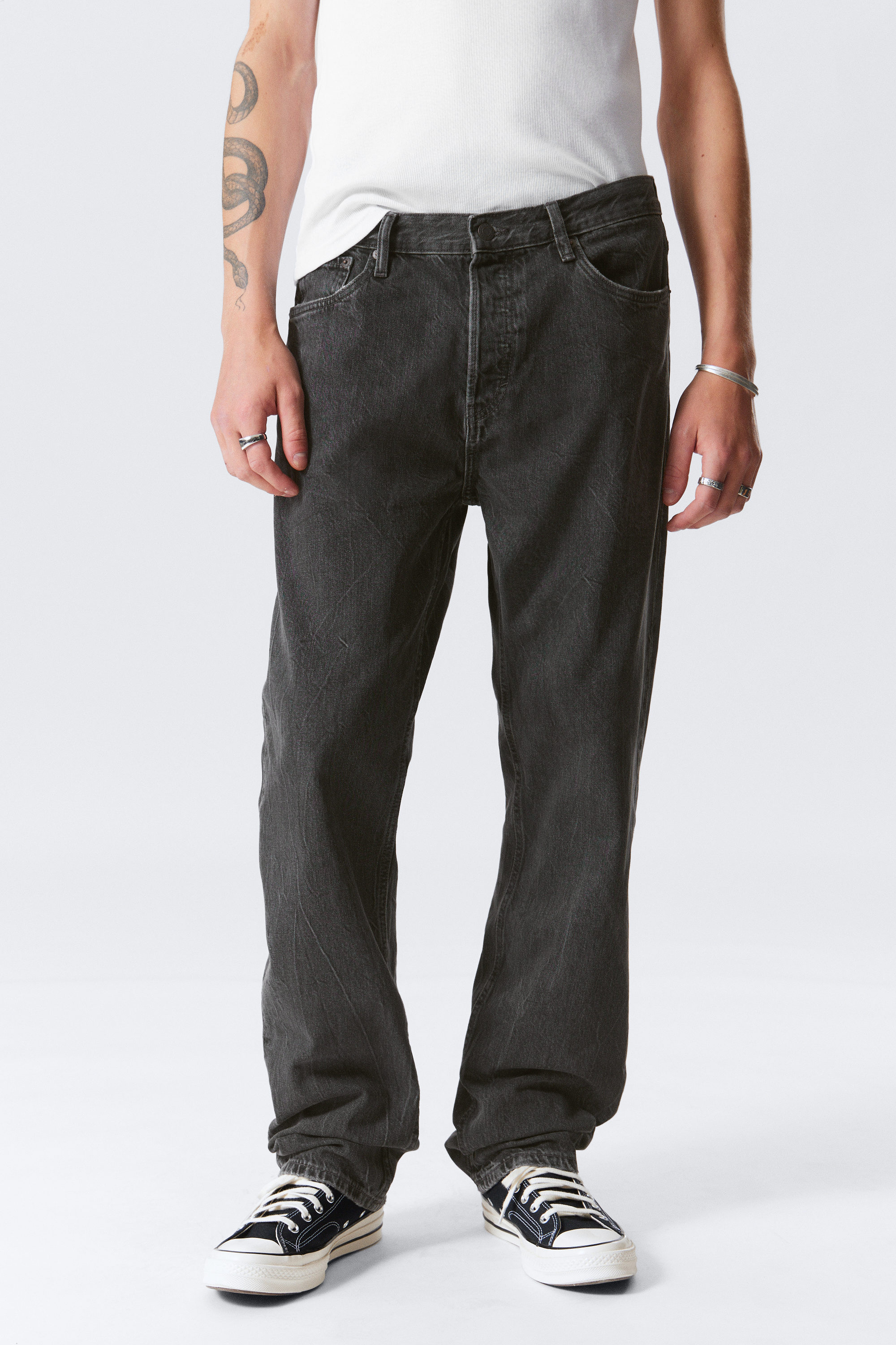 Risso Black - Schwarz - Space Relaxed Straight Leg Jeans - 2