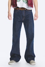 Blue Rinse - Mörkblå - Boo Bootleg Low Waist Regular Bootcut Jeans - 1