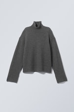 Donkergrijs - Maggie wollen coltrui - 0