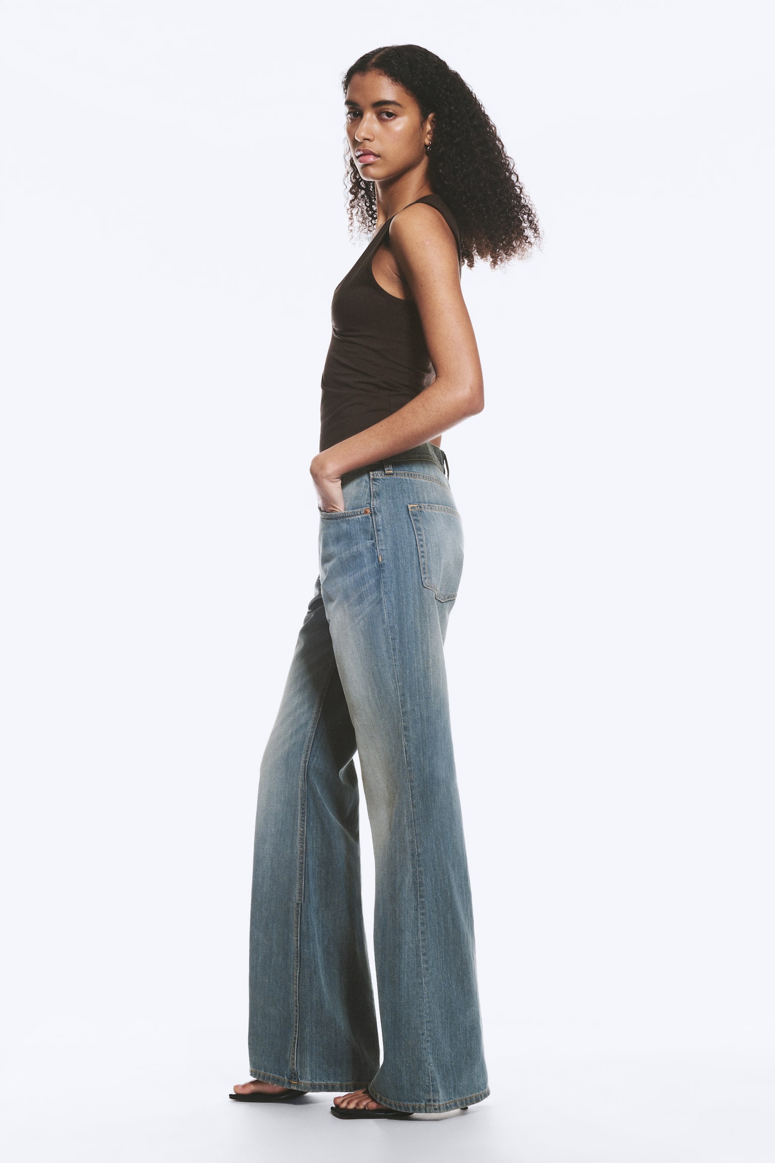 Helix Τζιν Χαμηλής Μέσης Κανονικής Εφαρμογής Με Καμπάνα - Gloria Blue - Μεσαίο Μπλε - 4