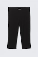 Black - Mid-Rise Capri Trousers - 3