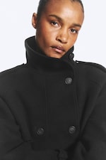 Dark Blue - Funnel neck jacket - 1