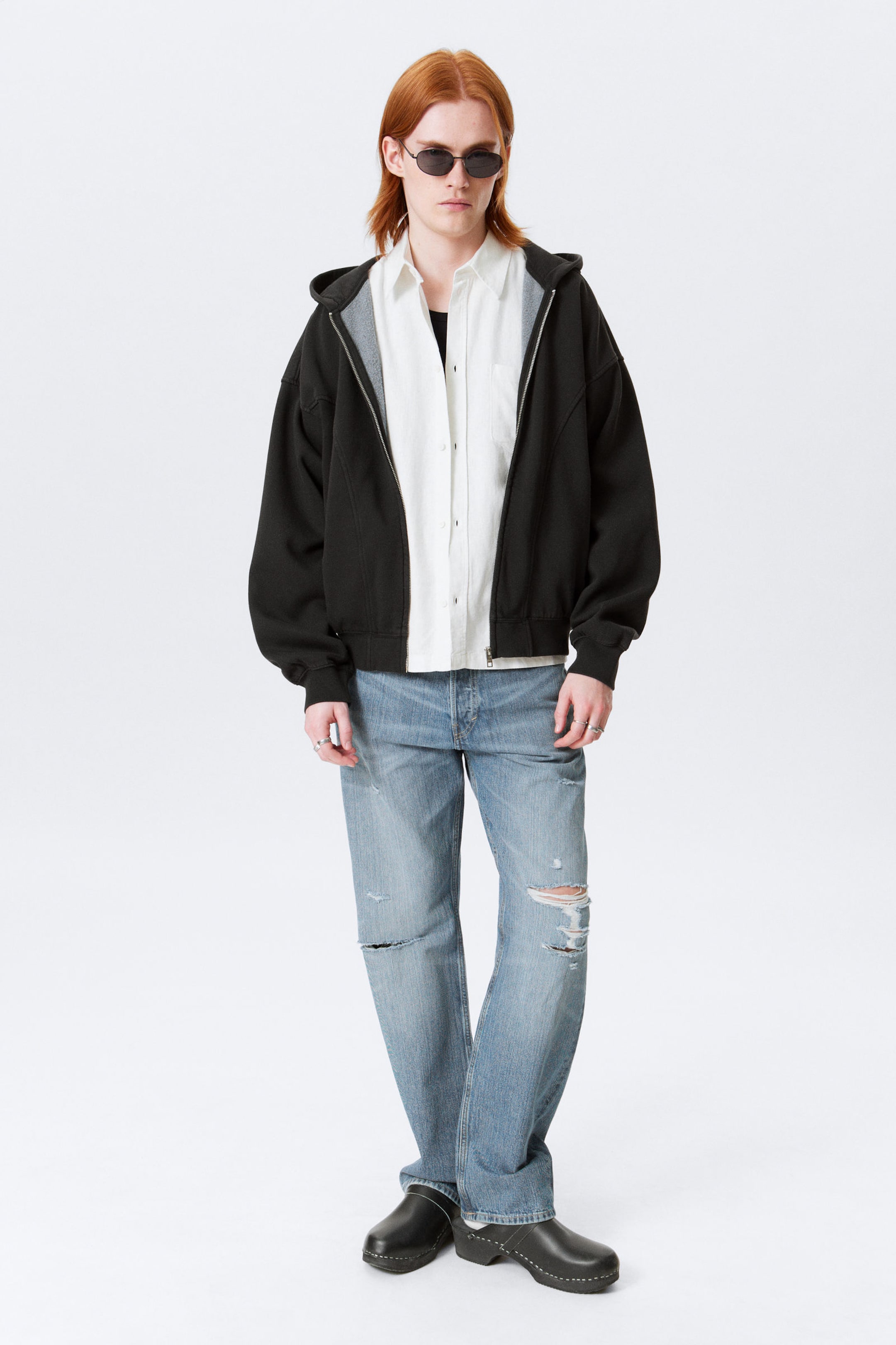 #272627 - Round Oversized Zip Hoodie - 2