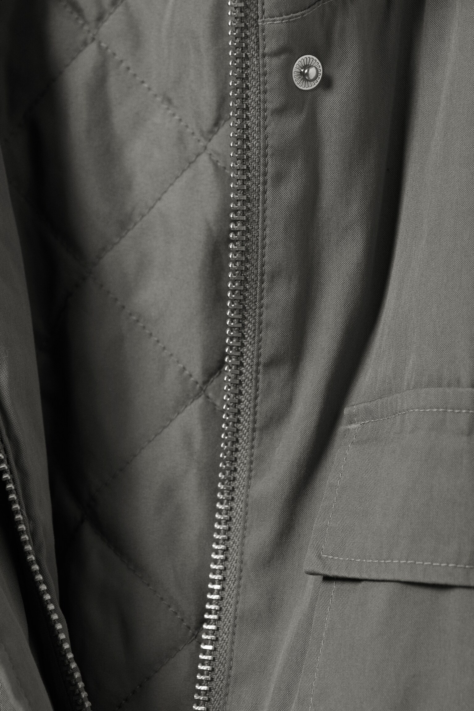 Relaxed Utility Jacket - Grey/Beige - 3