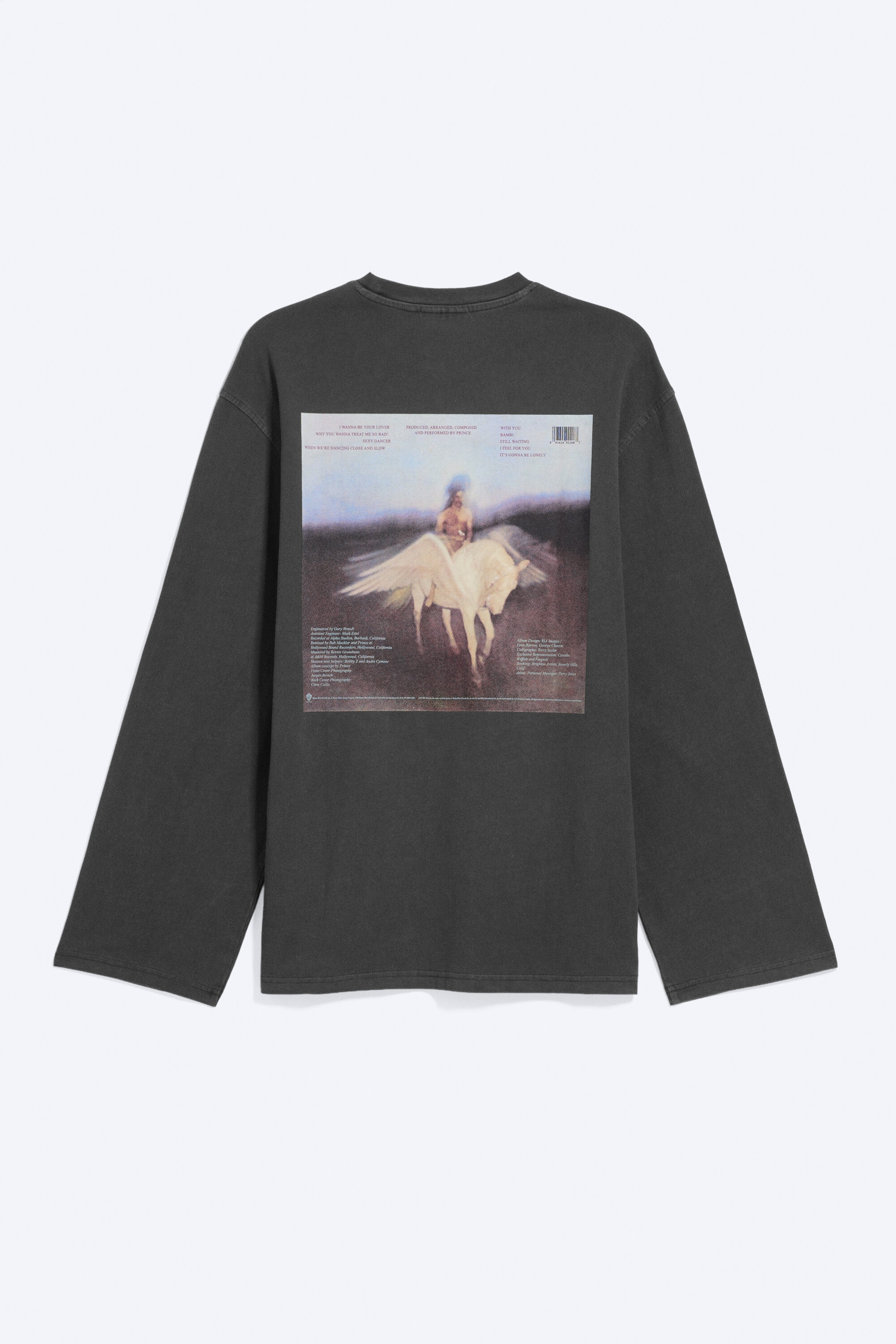 Dark Grey - Prince oversized long-sleeve tee - 2