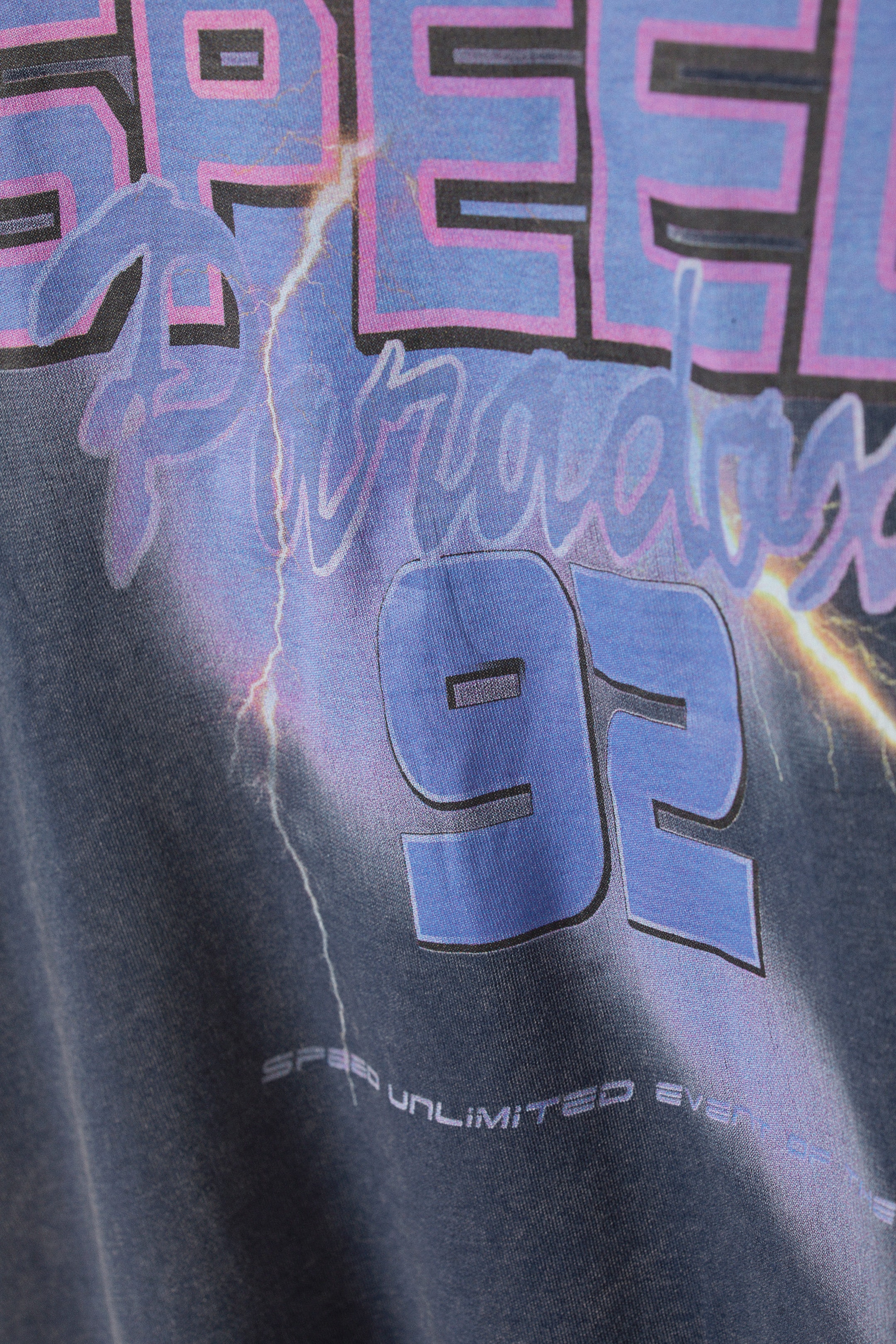 Washed Blue - "Speed Paradox" - Kurzärmliges T-Shirt-Kleid in A-Linie - 2