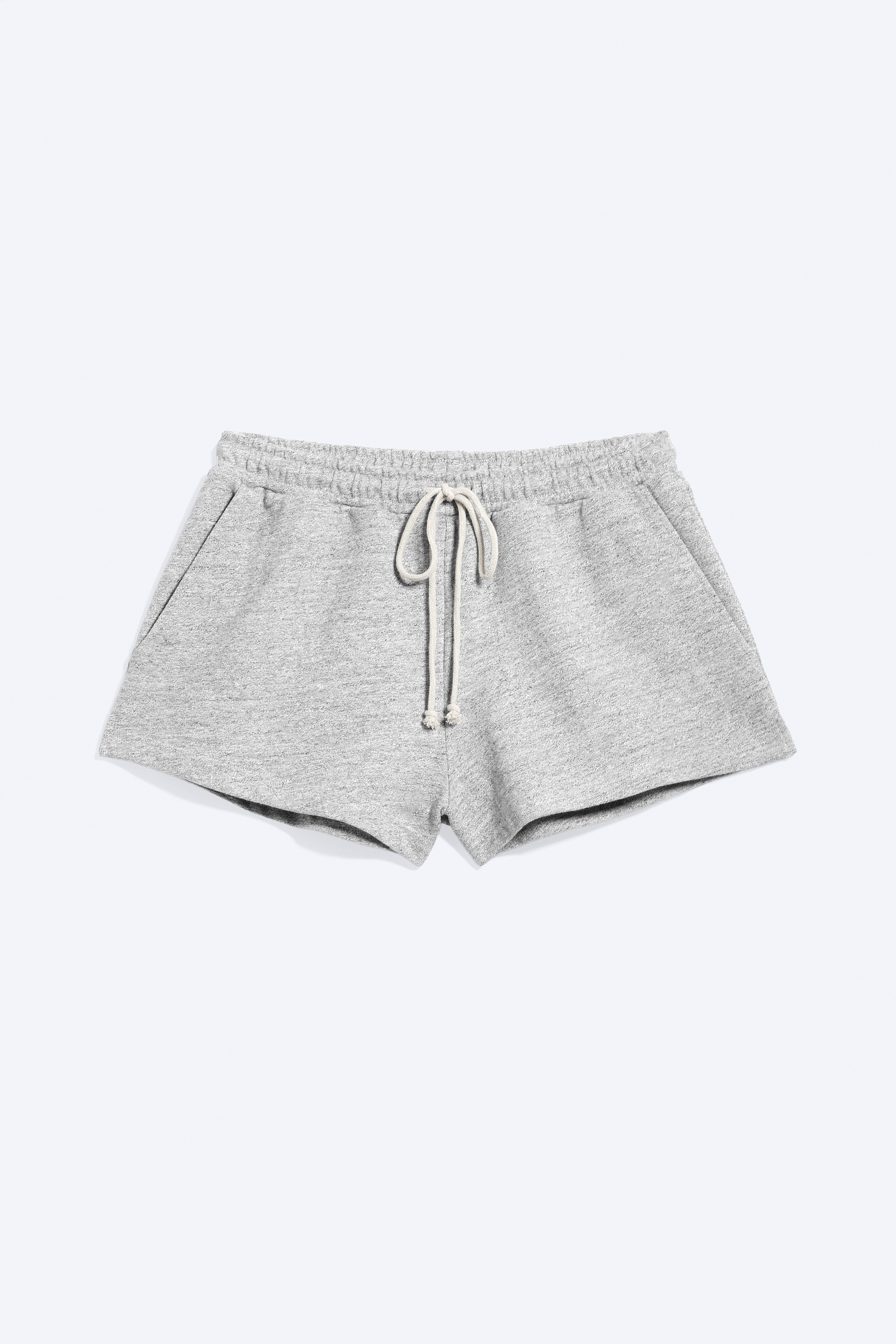 Shorts in spugna con vestibilità regular - Grigio chiaro polveroso mélange/Nero