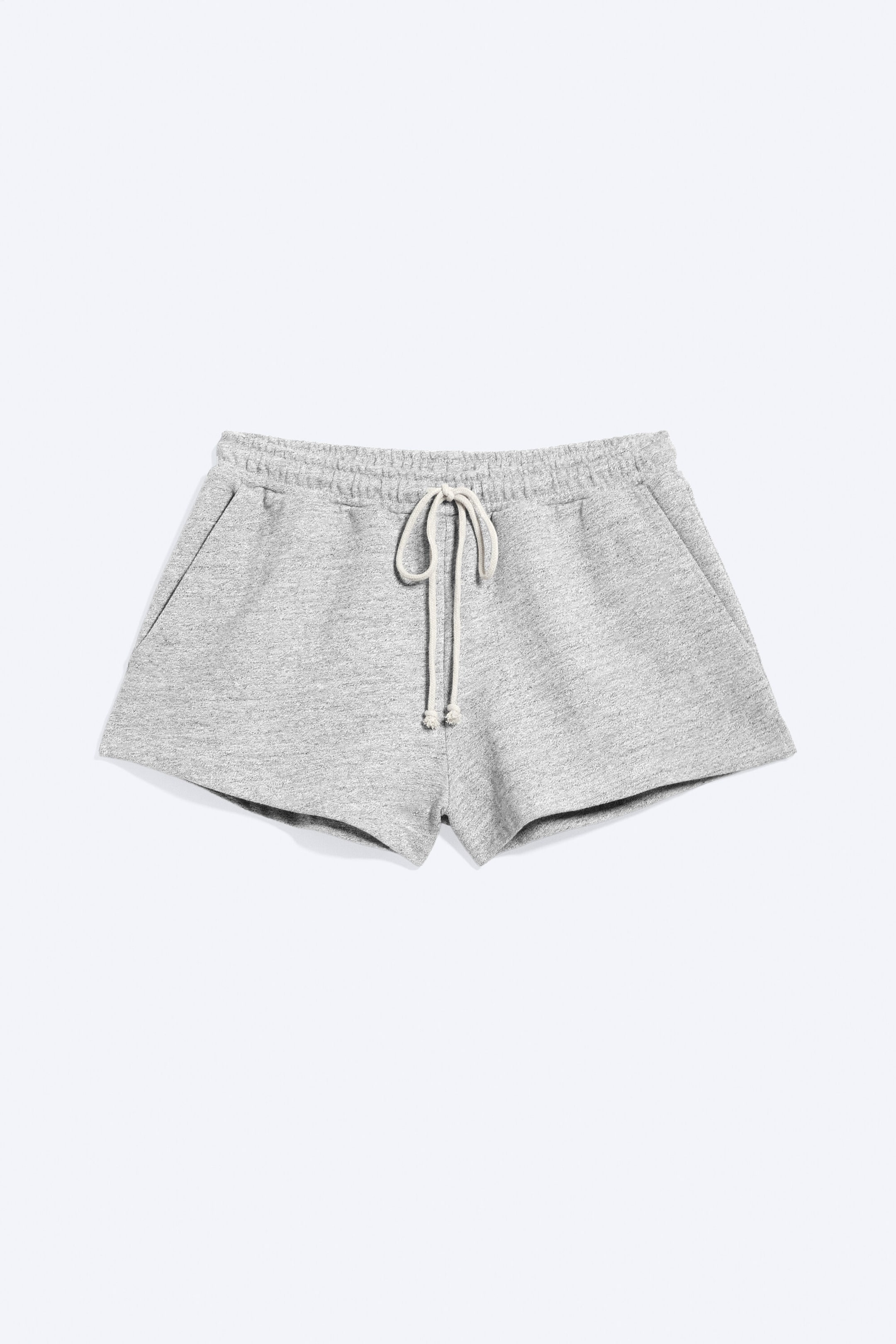 Hellgrau meliert - Frottee-Shorts mit normaler Passform - 3