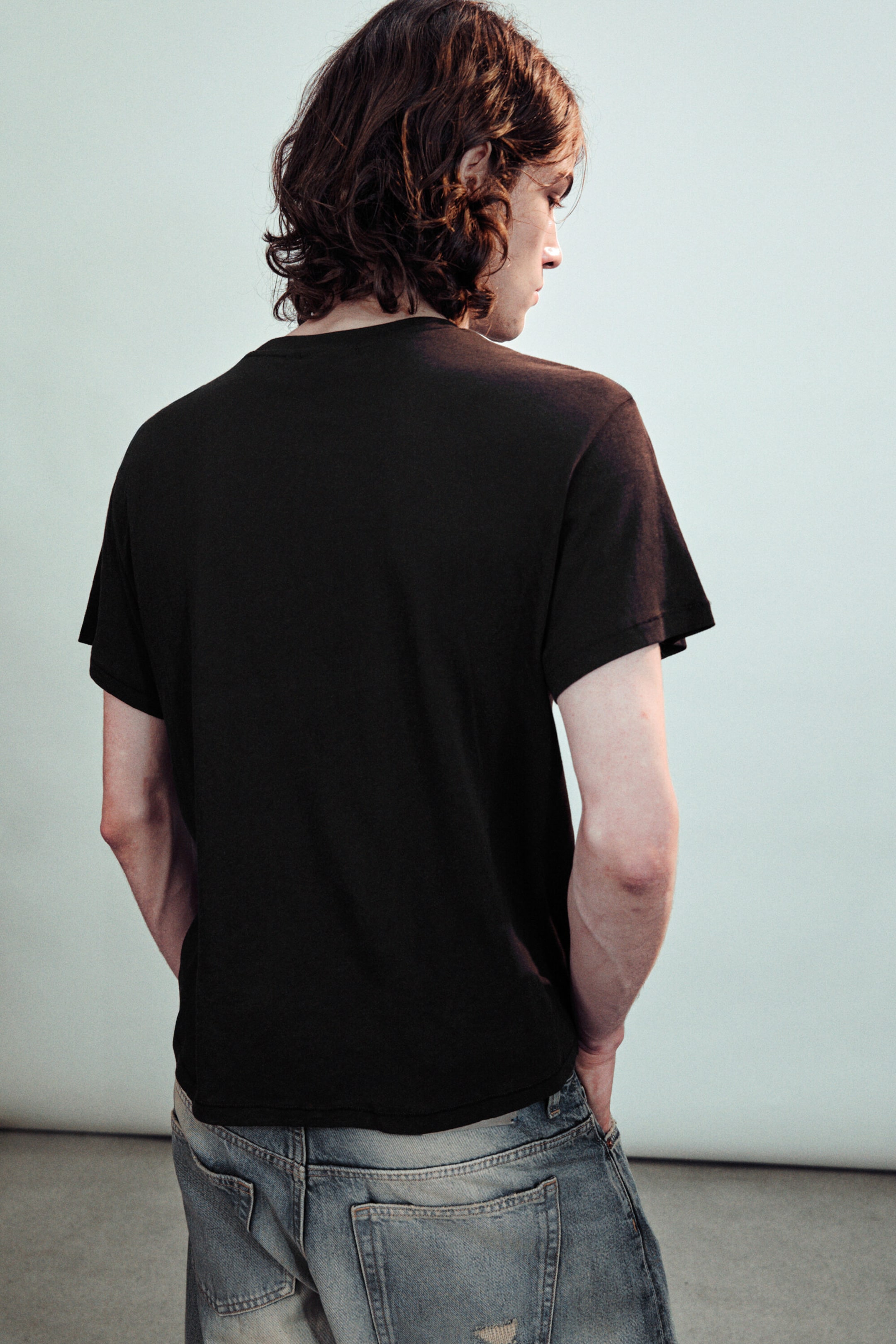 Noir - Couronne d'épines - T-shirt imprimé à manches courtes - 2