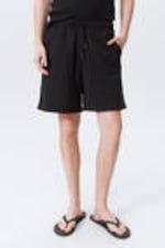 Black - Relaxed Terry Shorts - 1