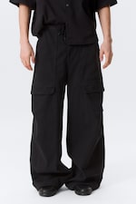 Black - RAEL KADE PARACHUTE TROUSERS - 1
