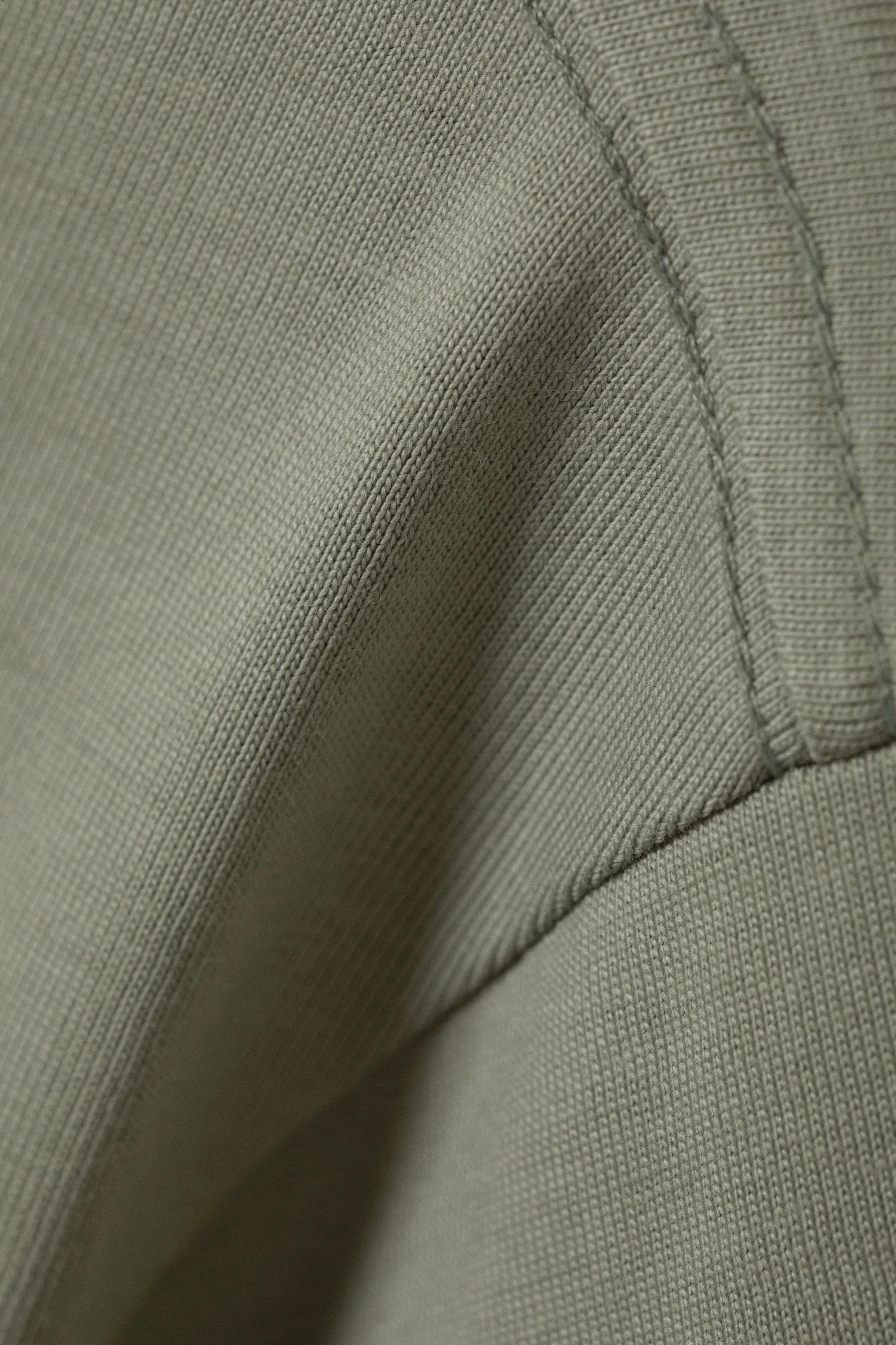 Light Khaki Green - Short Boxy Heavyweight T-shirt - 2