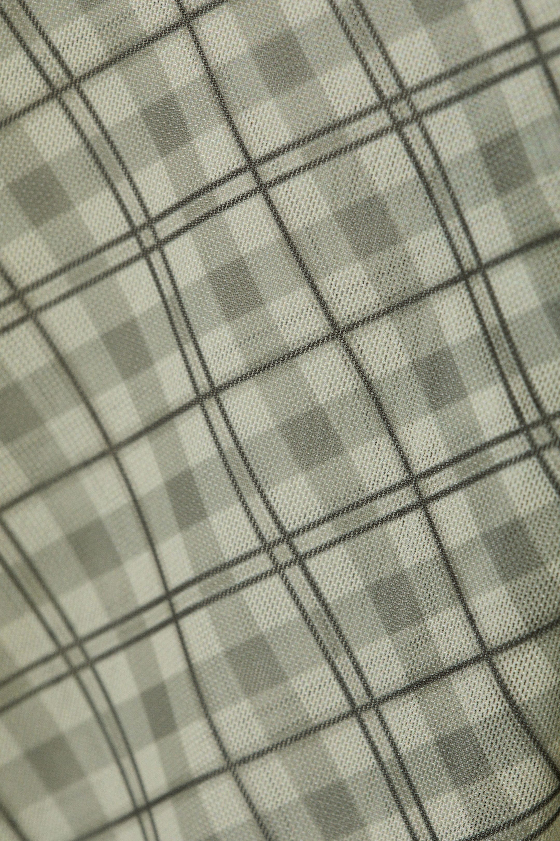 Mellanbeige - Printed långärmad topp i mesh - 1
