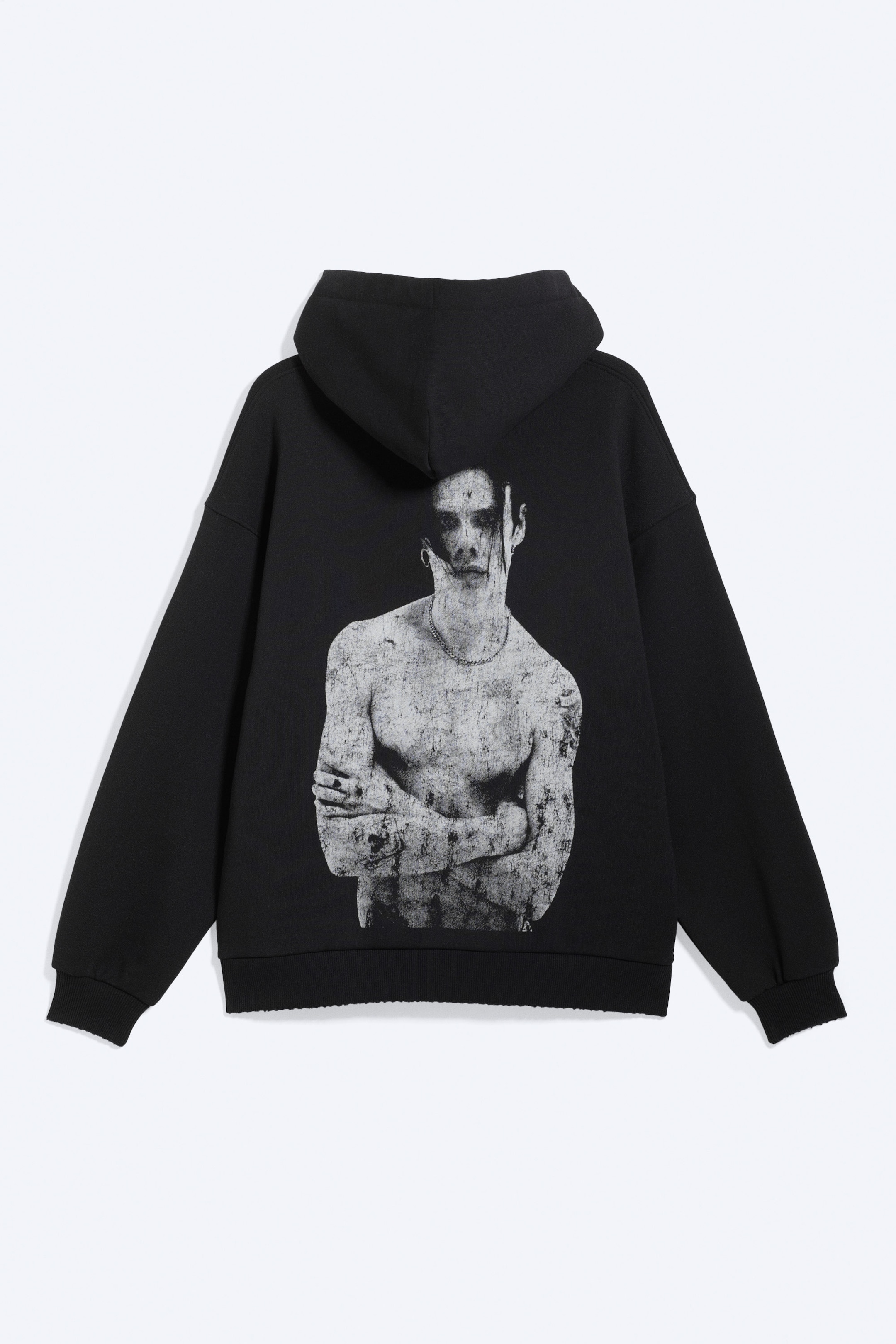 Noir délavé - Sweat à capuche oversize imprimé Yungblud - 6