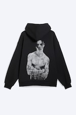 Noir délavé - Sweat à capuche oversize imprimé Yungblud - 6