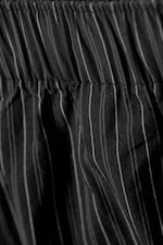 Rayé Noir - Pantalon coton ample taille basse - 1