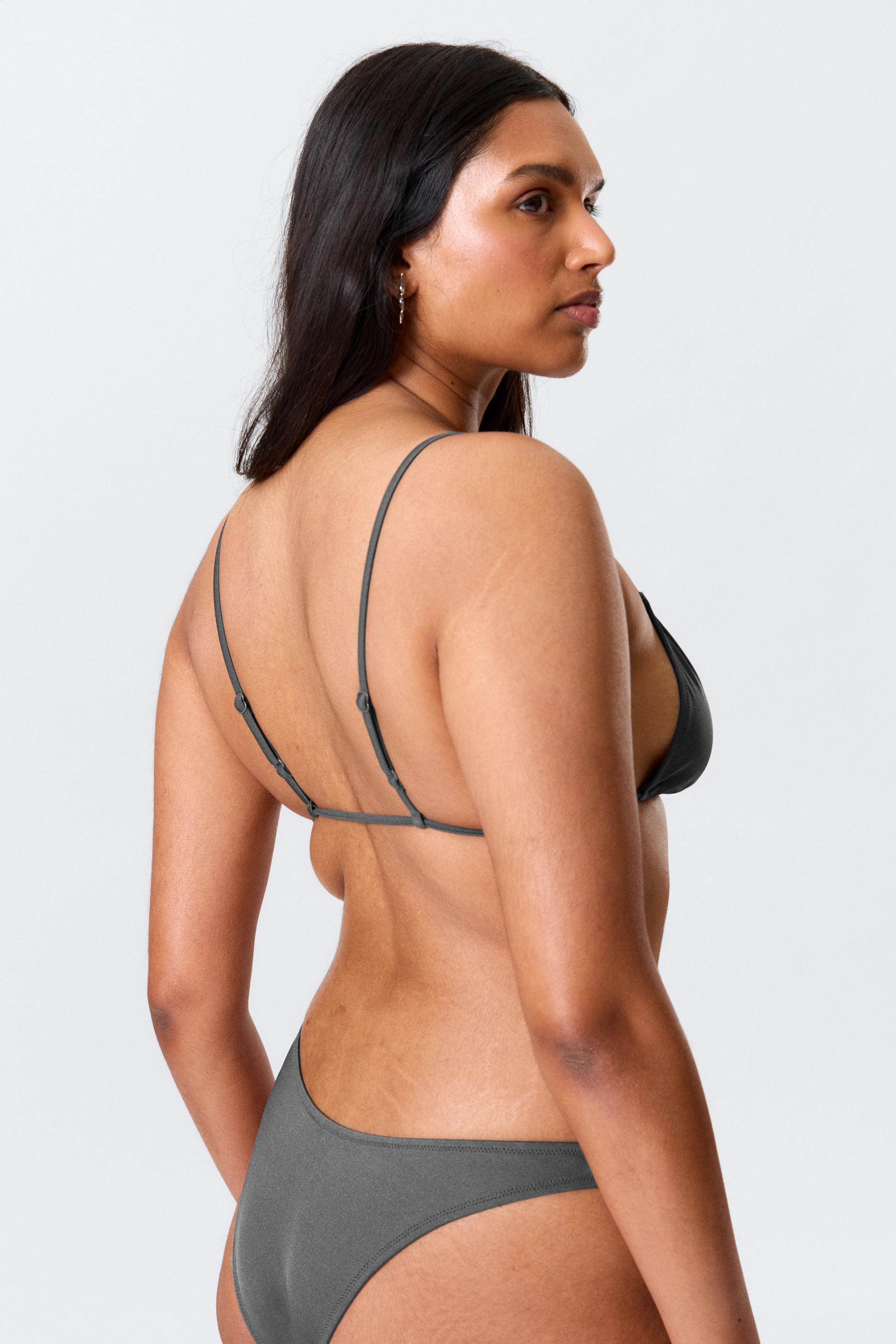 Dark Grey - Triangle Bikini Top - 2