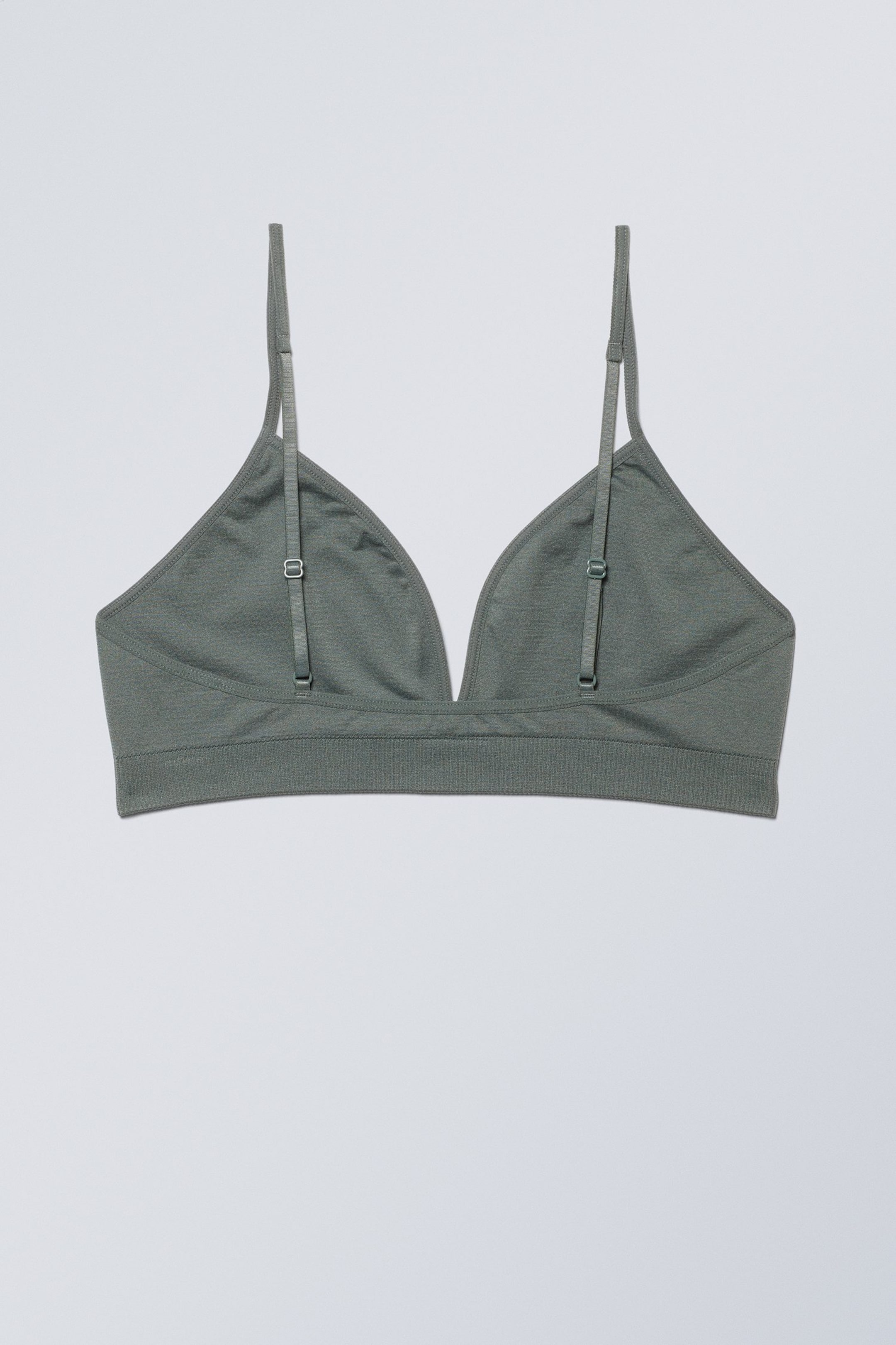 Dark Grey - Cat Soft Triangle Bra - 1