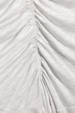 Light Dusty Grey Melange - Ruched Halter Mini Dress - 5