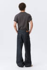 Blue Rinse - Dark Blue - Astro Loose Baggy Leg Jeans - 10
