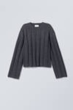 Dark grey - Fiona Rib Sweater - 0