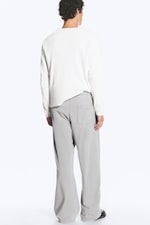 Gris poudré clair - Pantalon lounge large en coton - 3
