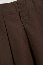 Mørkebrun - Chinoshorts i bomull - 5