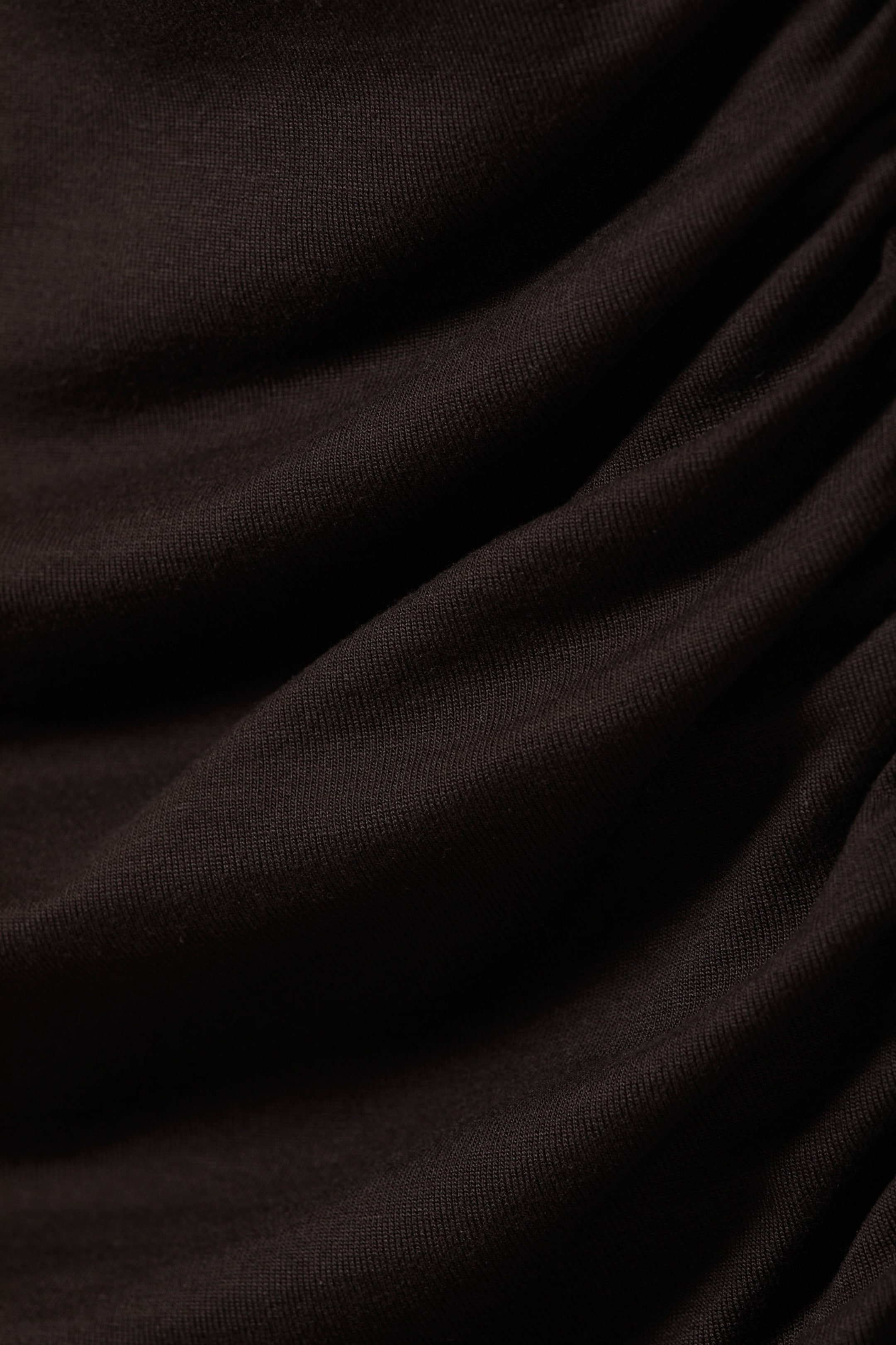Dark Brown - Drape Asymmetric Lyocell Top - 5