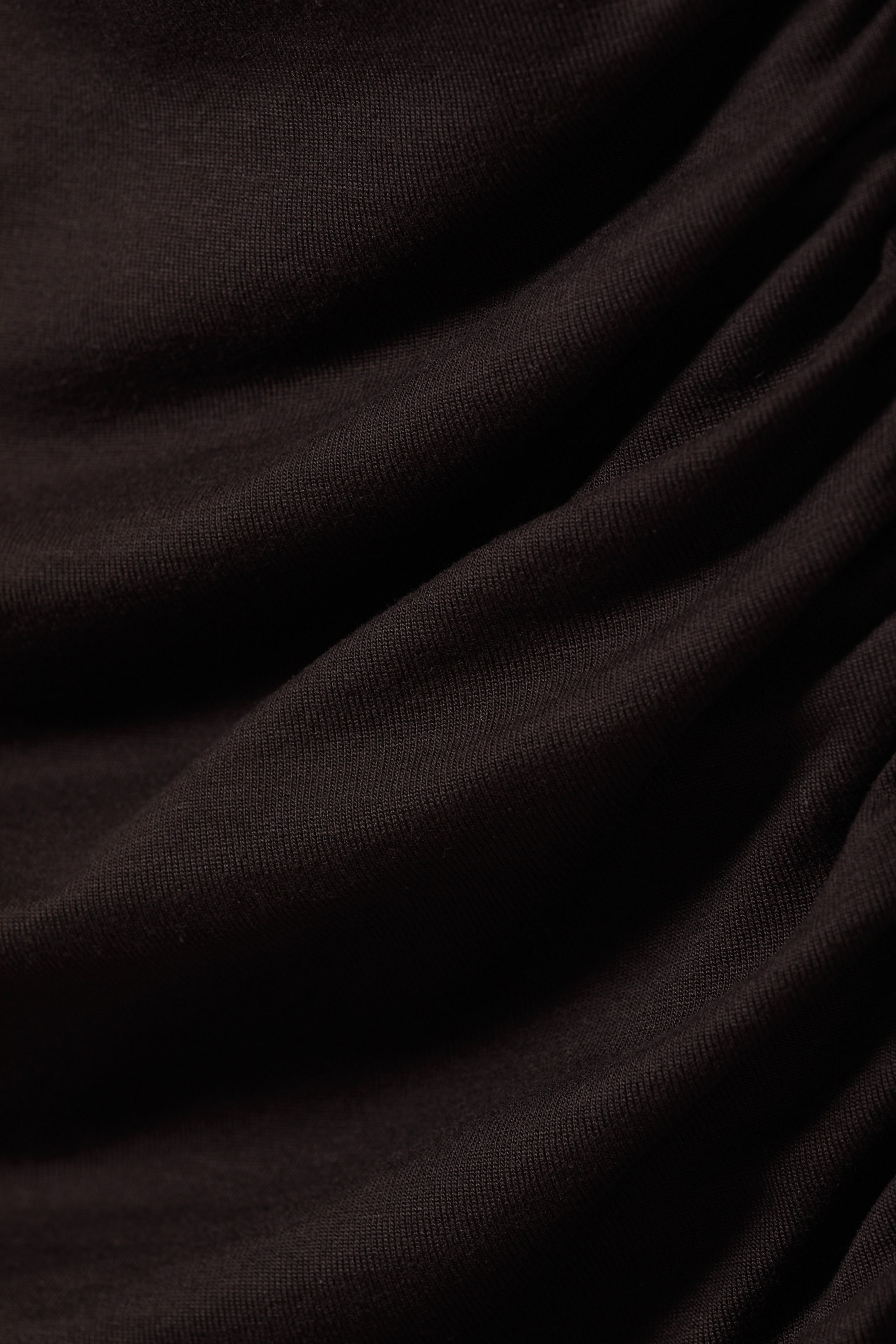 Dark Brown - Drape Asymmetric Lyocell Top - 2