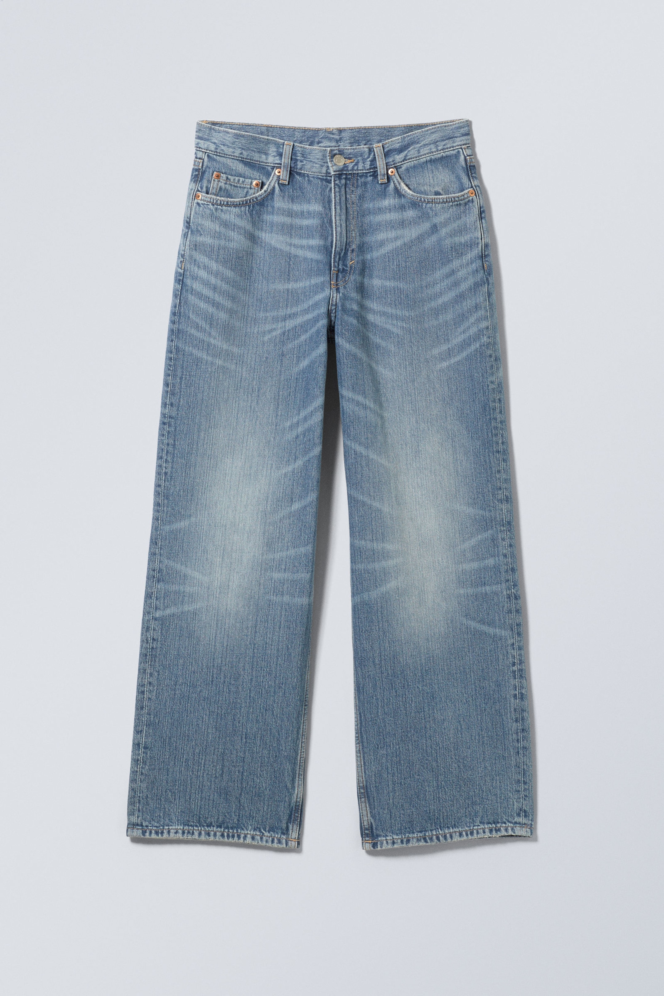 Blue Stream - Medium Blue - Dynasty Low Rise Loose Wide Leg Jeans - 5